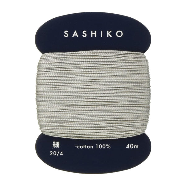 Sashiko  Thread 40m - White Grey 217