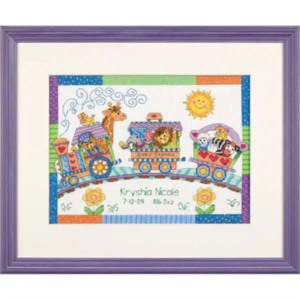 Baby Express Birth Record Cross Stitch Kit 73428 by Dimensions