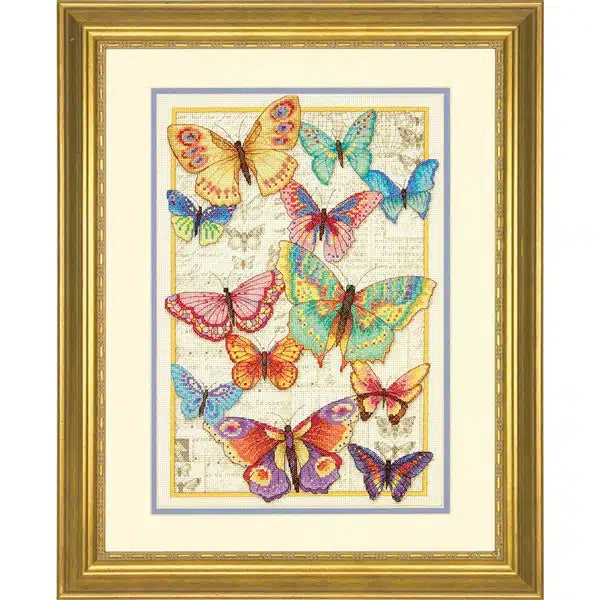 Butterfly Beauty Cross Stitch Kit 70-35338 Gold Collection by Dimensions