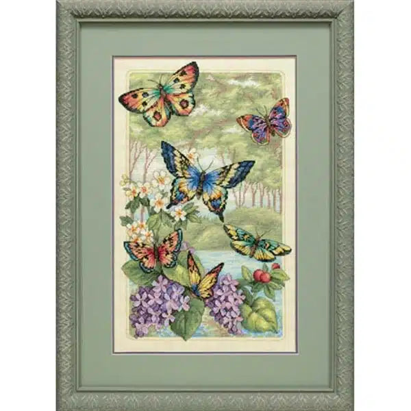 Butterfly Forest Cross Stitch Kit 35223 Gold Collection by Dimensions