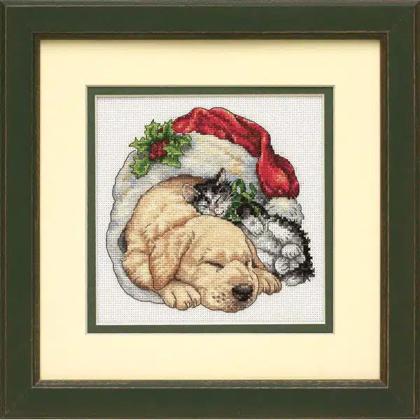 Christmas Morning Pets - Dimensions Gold Collection Petites Cross Stitch Kit 8826