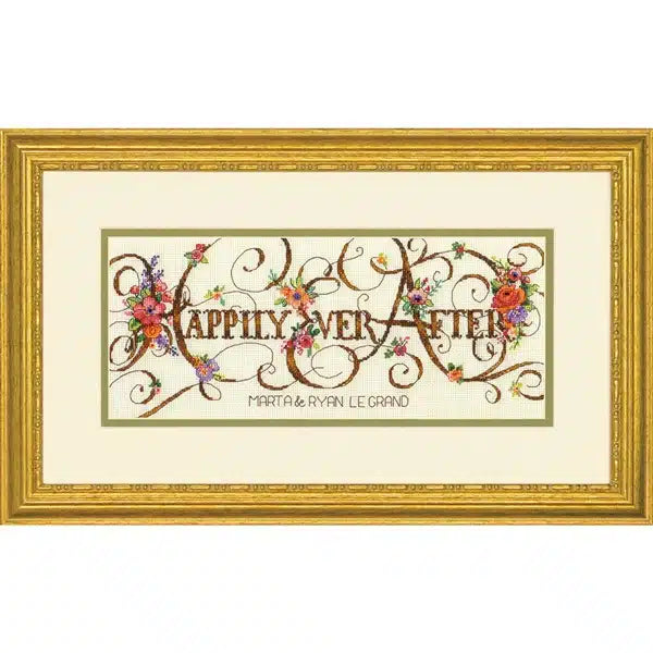 Ever After Wedding Records Counted Cross Stitch Kit 70-35361 by Dimensions