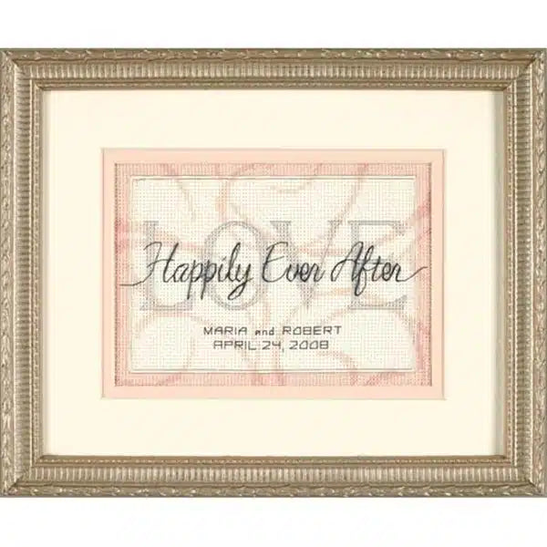 Happily Ever After Wedding Record Cross Stitch Kit 65045 by Dimensions