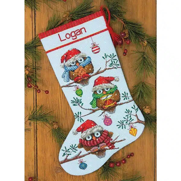 Holiday Hooties Stocking Cross Stitch Kit 70-08951 by Dimensions