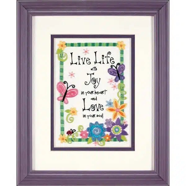 Live Life Embroidery Kit 6231 by Dimensions