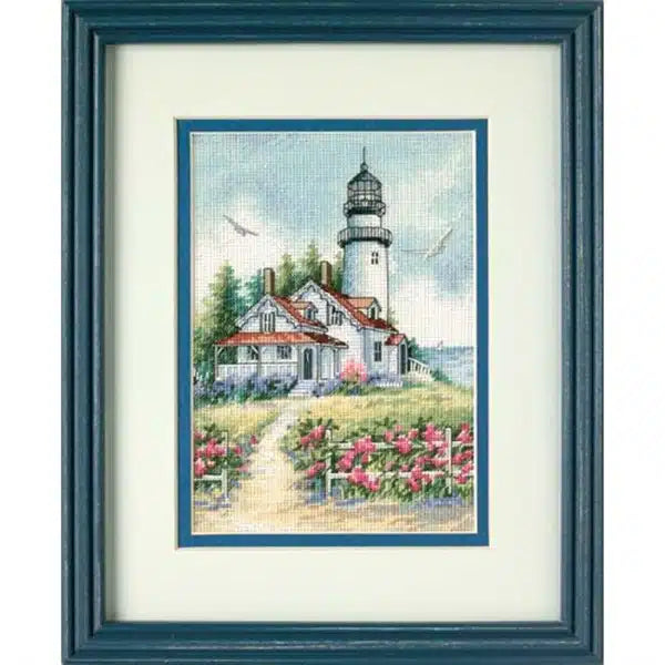 Scenic Lighthouse Petites Cross Stitch Kit 65057 Gold Collection by Dimensions