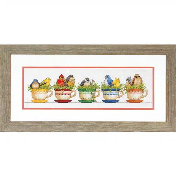 Teacup Birds Cross Stitch Kit 70-35394 by Dimensions