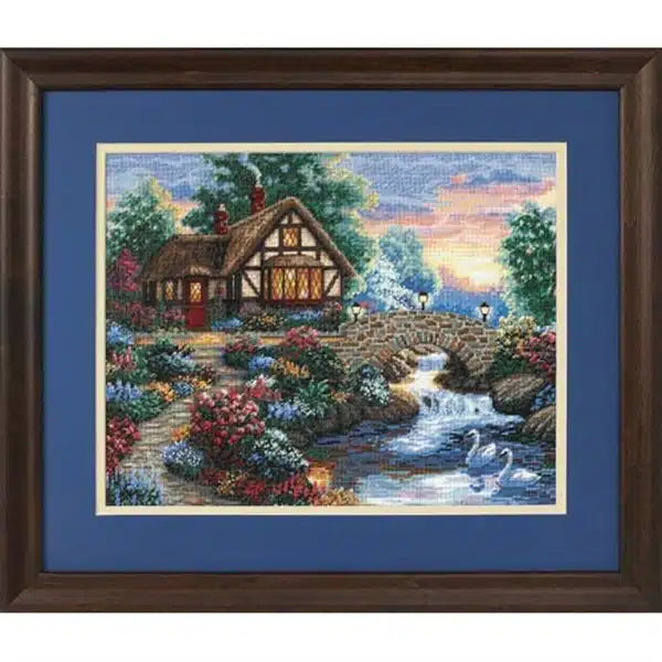 Twilight Bridge Cross Stitch Kit 35172 Gold Collection by Dimensions