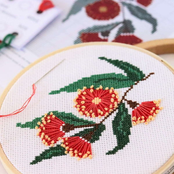 Eucalyptus Blossom Cross Stitch Kit by Craft Make Do