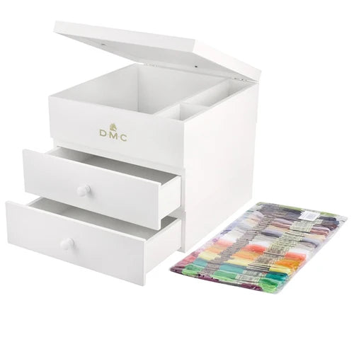 DMC Modular Storage Box in White includes 70 Skeins DMC Thread ...