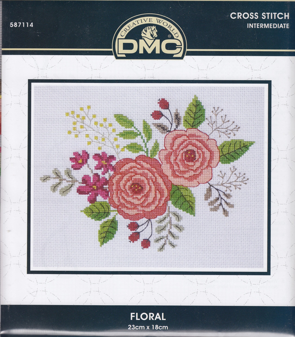 Floral Cross Stitch Kit 587114 by DMC