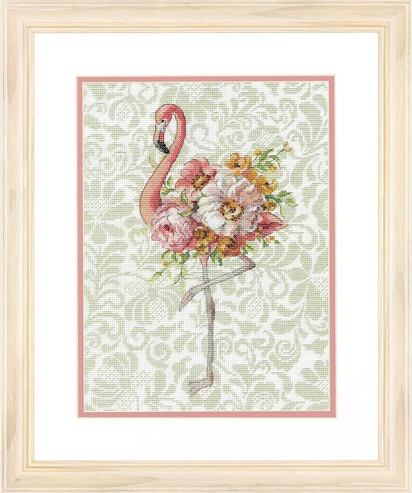 Floral Flamingo Cross Stitch Kit 70-35409 by Dimensions