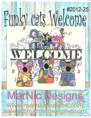 Funky Cats Welcome by MarNic Designs