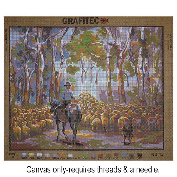 The Drover by Walter Withers -  Tapestry Canvas by Grafitec No.G12