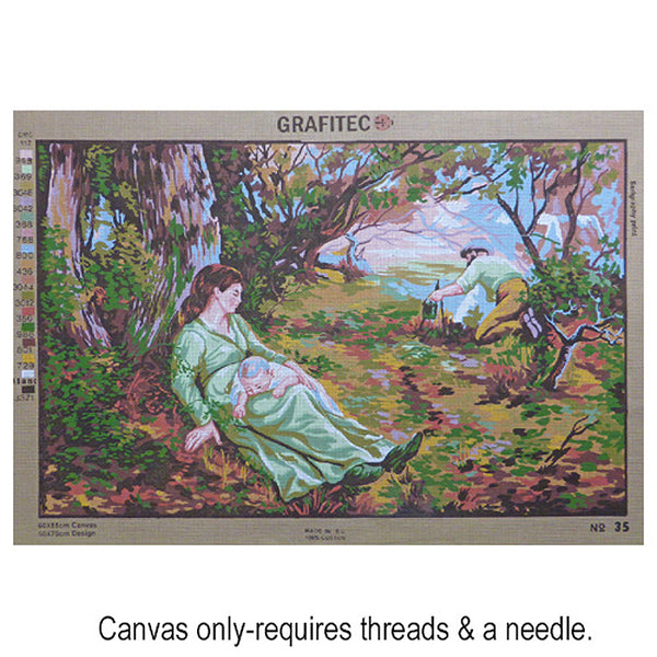 On The Wallaby Track by Frederick McCubbin -  Tapestry Canvas by Grafitec No. 35