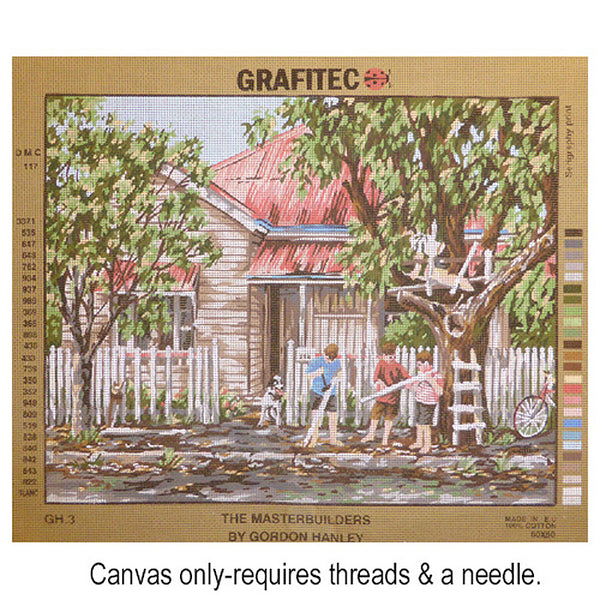 The Master Builders by Gordon Hanley -  Tapestry Canvas by Grafitec GH.3