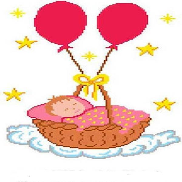 Baby Birth Record No Count Cross Stitch Kit by GobelinL 60106
