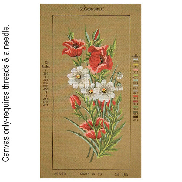 Flowers Tapestry Canvas by Gobelin 34.153