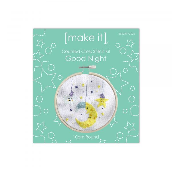 Good Night Round Cross Stitch Kit by Make It 585249-CS26