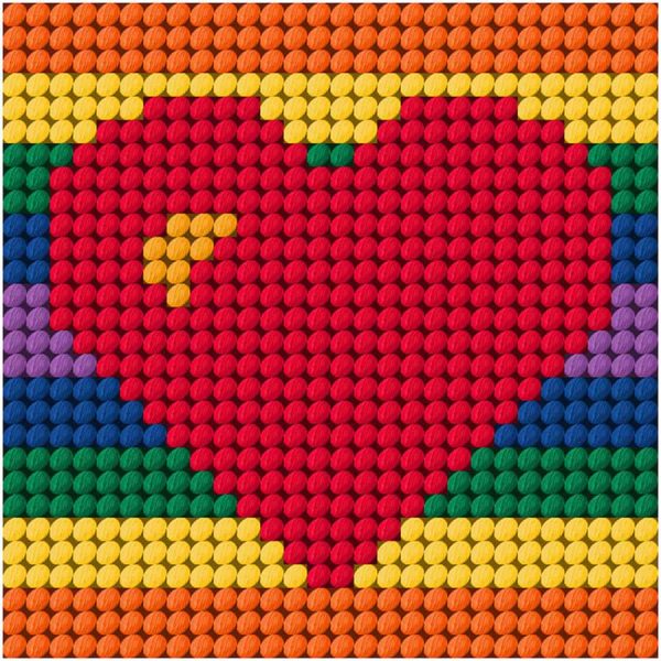 Heart Cross Stitch Kit by Beutron 584105