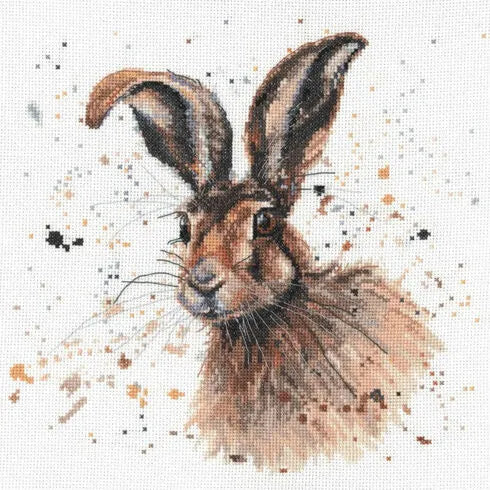 Hugh The Hare - Bree Merryn Fine Art Cross Stitch Kit by My Cross Stitch BMCS01