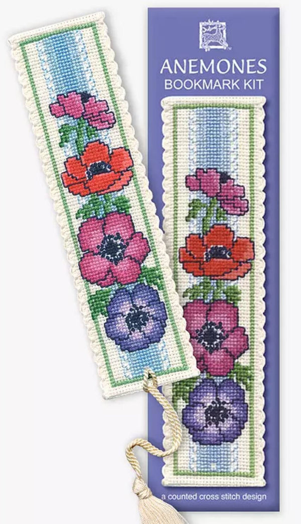 Anemones Bookmark Kit - Textile Heritage