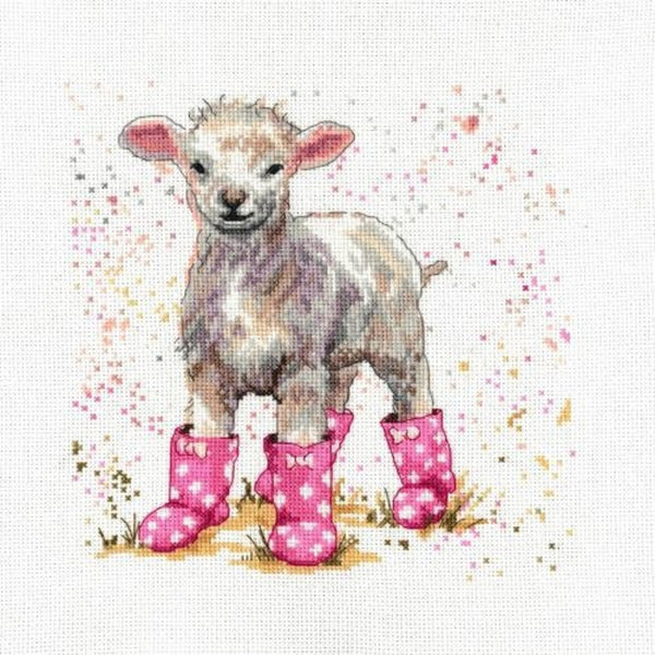 Lottie The Lamb - Bree Merryn Fine Art Cross Stitch Kit by My Cross Stitch BMCS08