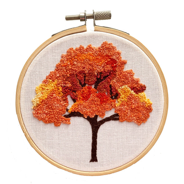 Autumn Tree - Mini Embroidery Kit by Cinnamon Stitching