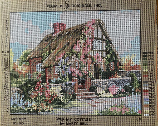 Wepham Cottage by Marty Bell - Tapestry Canvas by Pegasus Originals, Inc.