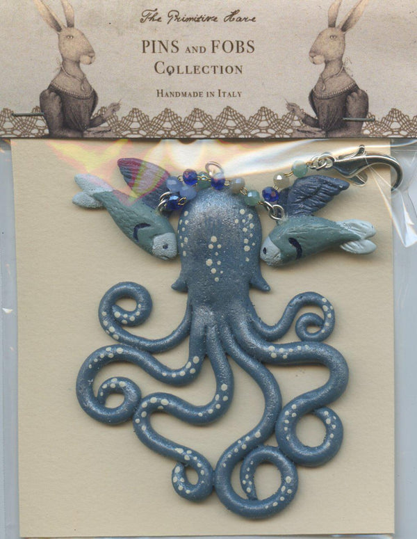 Deep Ocean Octopus Fob by The Primitive Hare