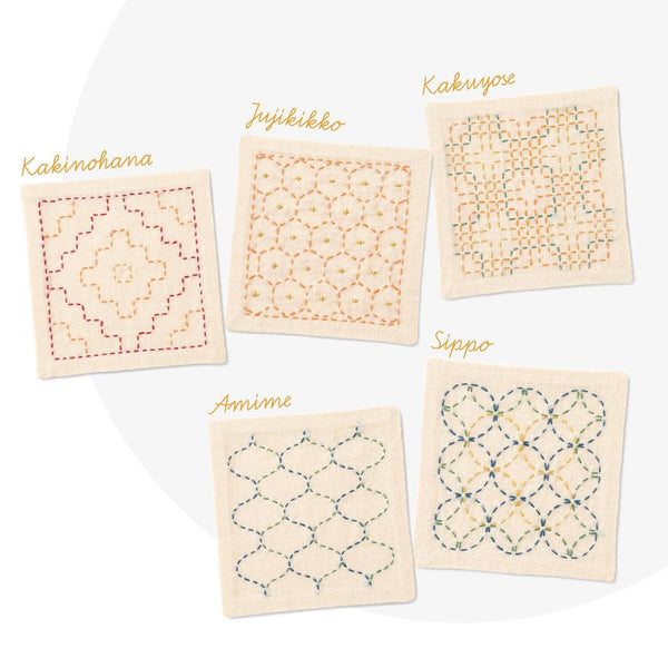 Sashiko Coaster Kit by Olympus SK-425 Cream