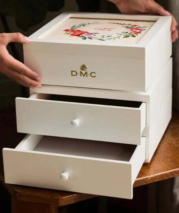 DMC Modular Storage Box in White includes 70 Skeins DMC Thread ...