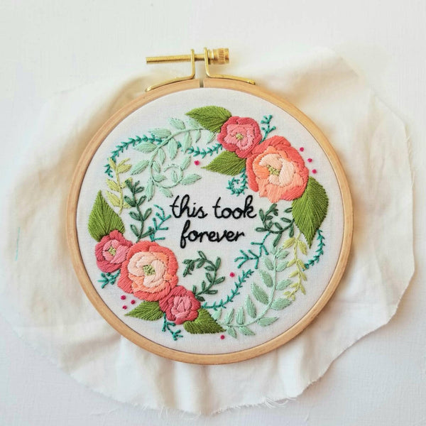 Delicate Roses Embroidery Kit by Jessica Long