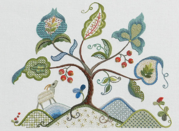 Mountain Oak - Crewel Embroidery Kit by Anna Scott