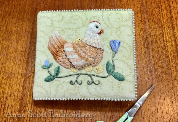 Mother Hen Needle Book  - Raised Embroidery Kit by Anna Scott