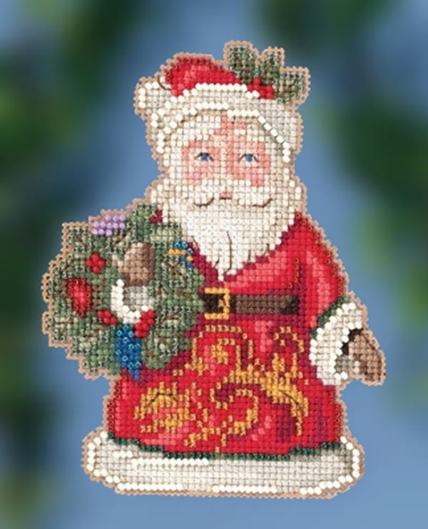 Winter Wishes Santa Beaded Cross Stitch Kit by Jim Shore for Mill Hill JS20-2014
