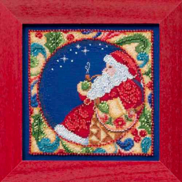 Santa Beaded Cross Stitch Kit by Jim Shore for Mill Hill JS30-4102