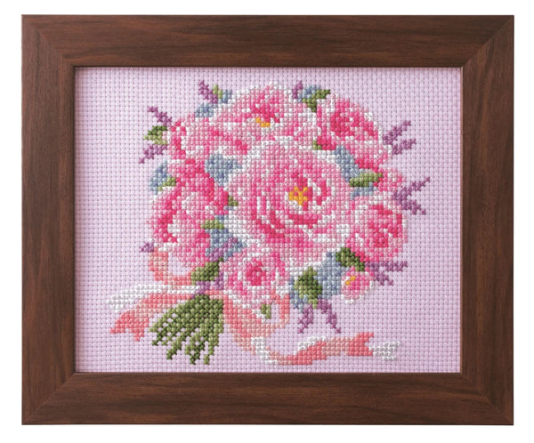Peony Bouquet June Cross Stitch Kit 592306 by Cosmo