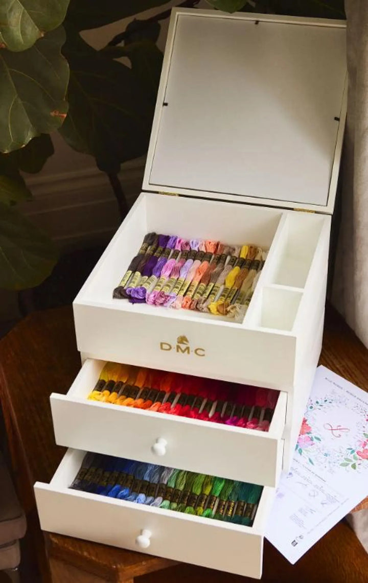 DMC Modular Storage Box in White includes 70 Skeins DMC Thread ...