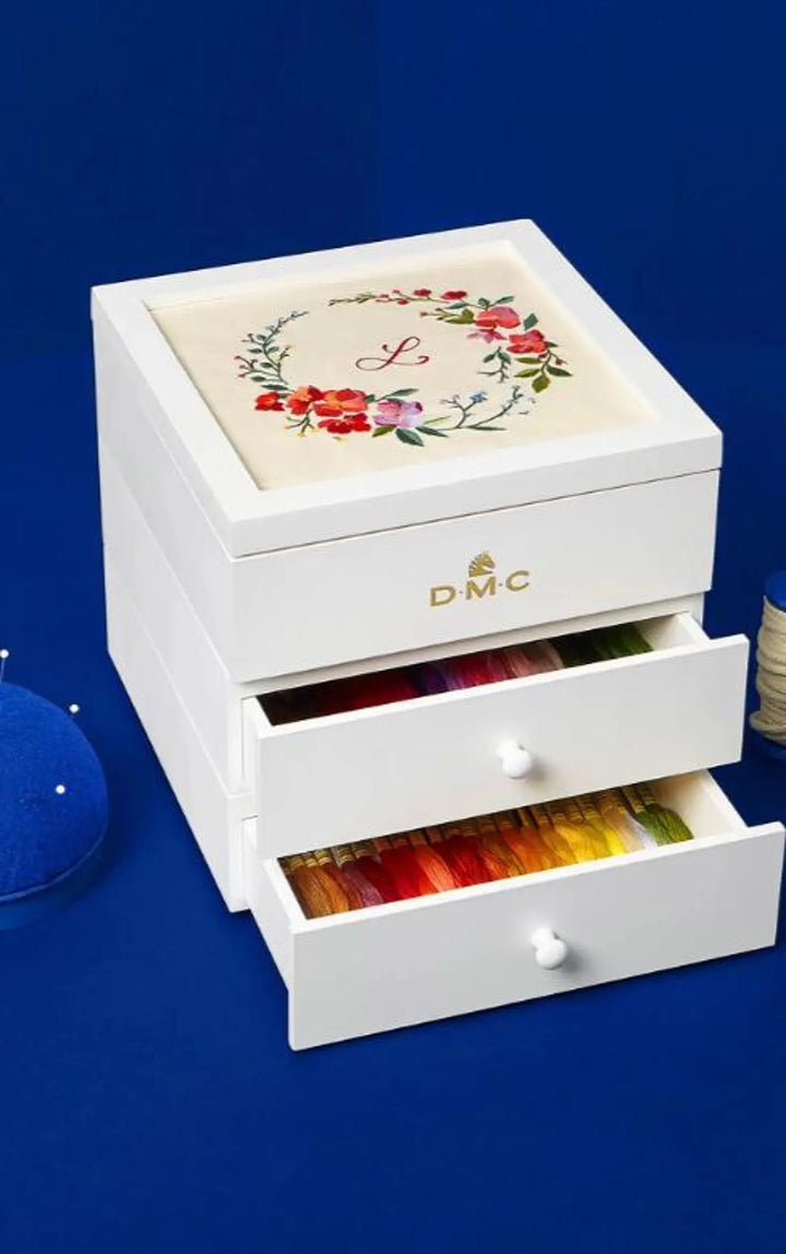 DMC Modular Storage Box in White includes 70 Skeins DMC Thread ...