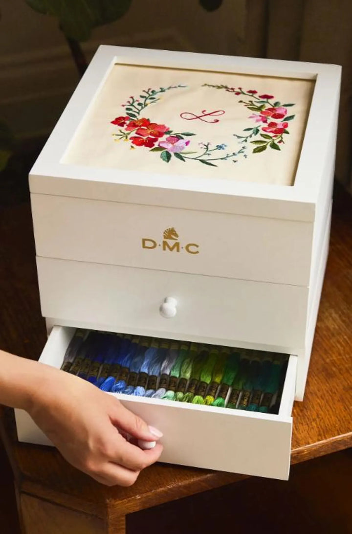 DMC Modular Storage Box in White includes 70 Skeins DMC Thread ...