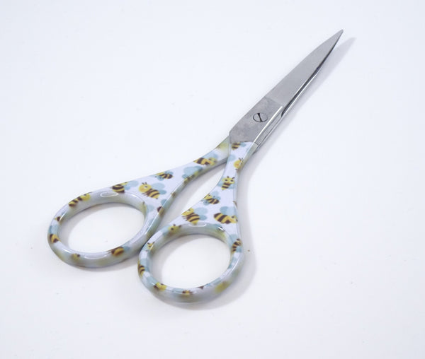 Honeybee #2 (white) Embroidery Scissors by Dinky-Dyes DD-SC-77