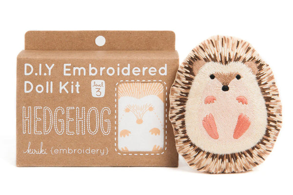 Hedgehog D.I.Y Embroidered Doll Kit by Kiriki Press