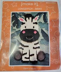 Zebra Long Stitch Kit 585313 by Make IT