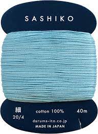 Sashiko Thin Thread 40m - Water Blue 226
