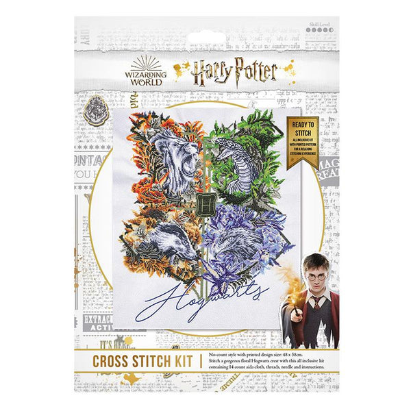 Harry Potter Hogwarts Crest SEL.CS009 - No Count Cross Stitch Kit