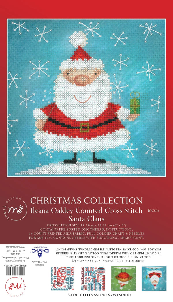 Santa Claus Cross Stitch Kit IOCS02 Christmas Collection by My Cross Stitch