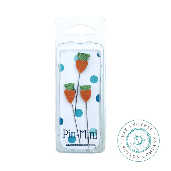 Three Carrots Mini Pins by Just Another Button Company