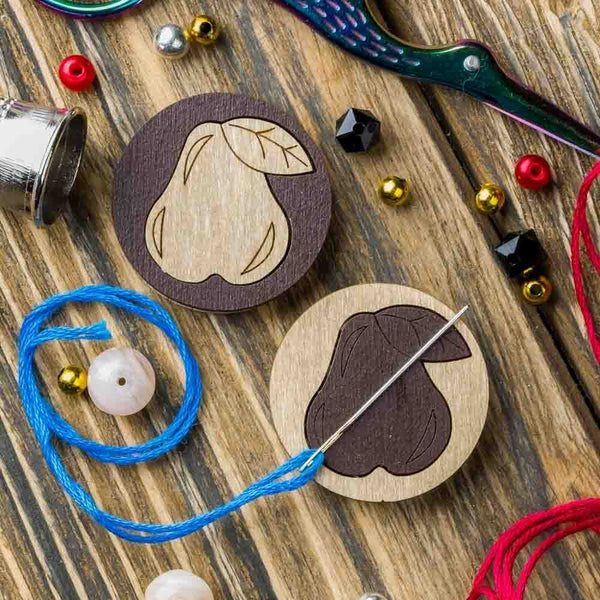 Pear Magnetic Double Sided Needle Minder FLMH-012 by Wonderland Crafts