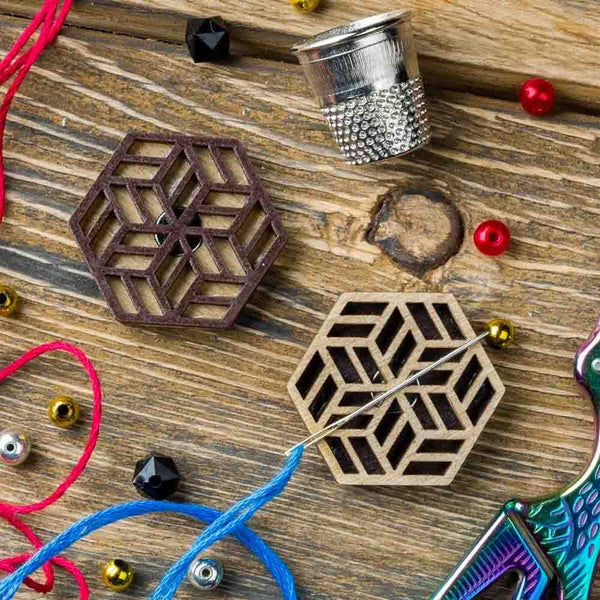 Hexagon Magnetic Double Sided Needle Minder FLMH-055 by Wonderland Crafts